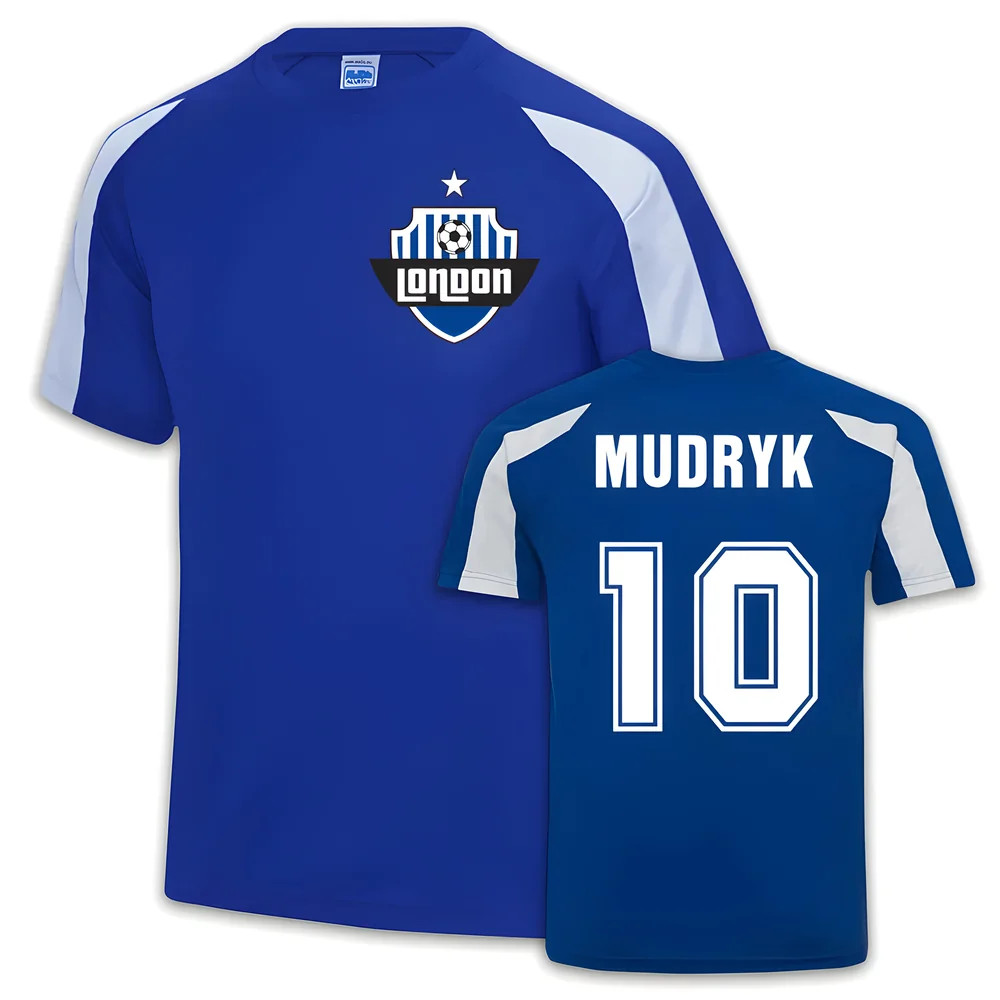 Chelsea Sports Training Jersey (Mykhailo Mudryk 10) Polyester Uksoccershop Men's Blue Xxl