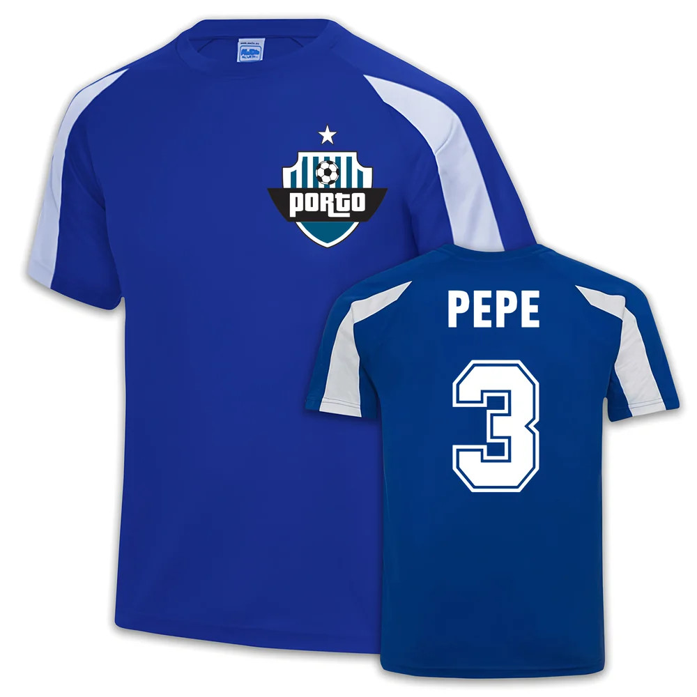 Porto Sports Training Jersey (Pepe 3) Polyester Uksoccershop Men's Blue Extra Small