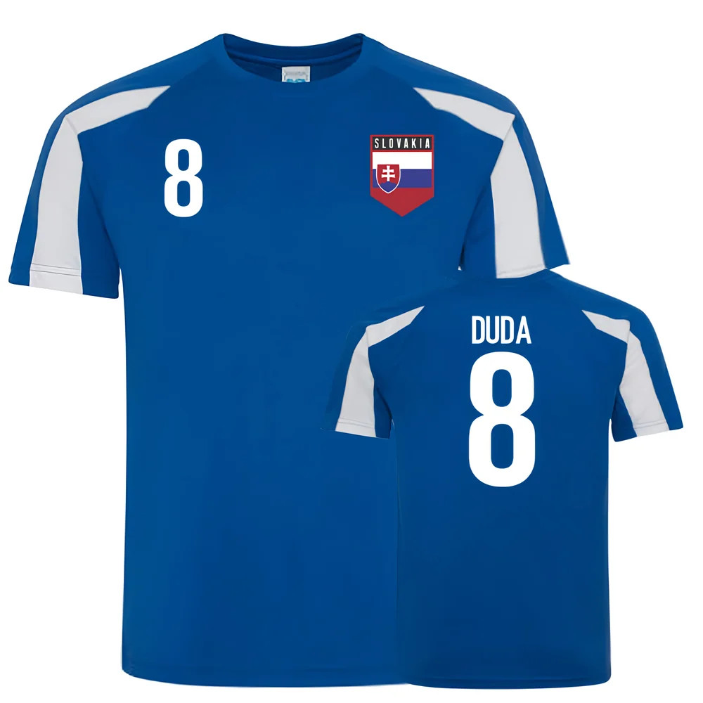 Slovakia Sports Training Jerseys (Duda 8) Polyester Uksoccershop Men's Blue Large