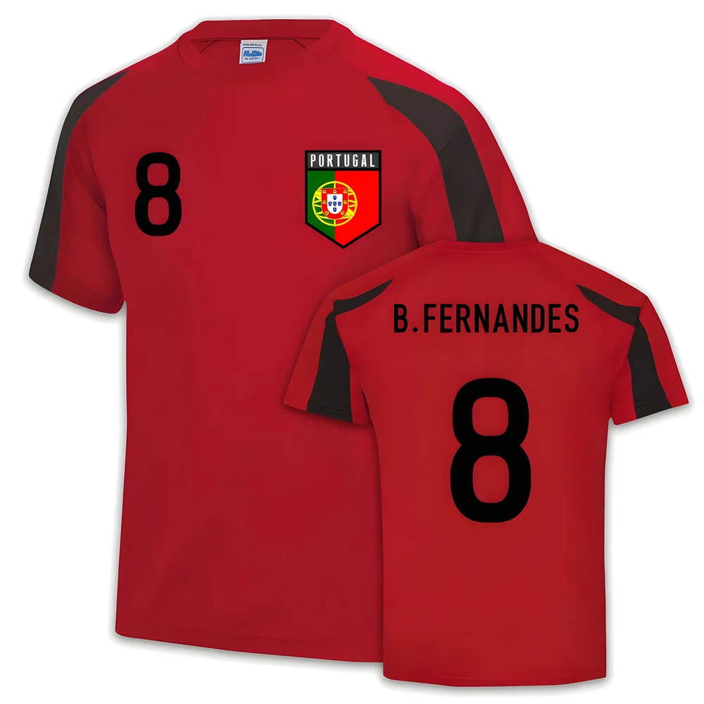 Portugal Sports Jersey Training (Bruno Fernandes 8) Polyester Uksoccershop Men's Red Xxl