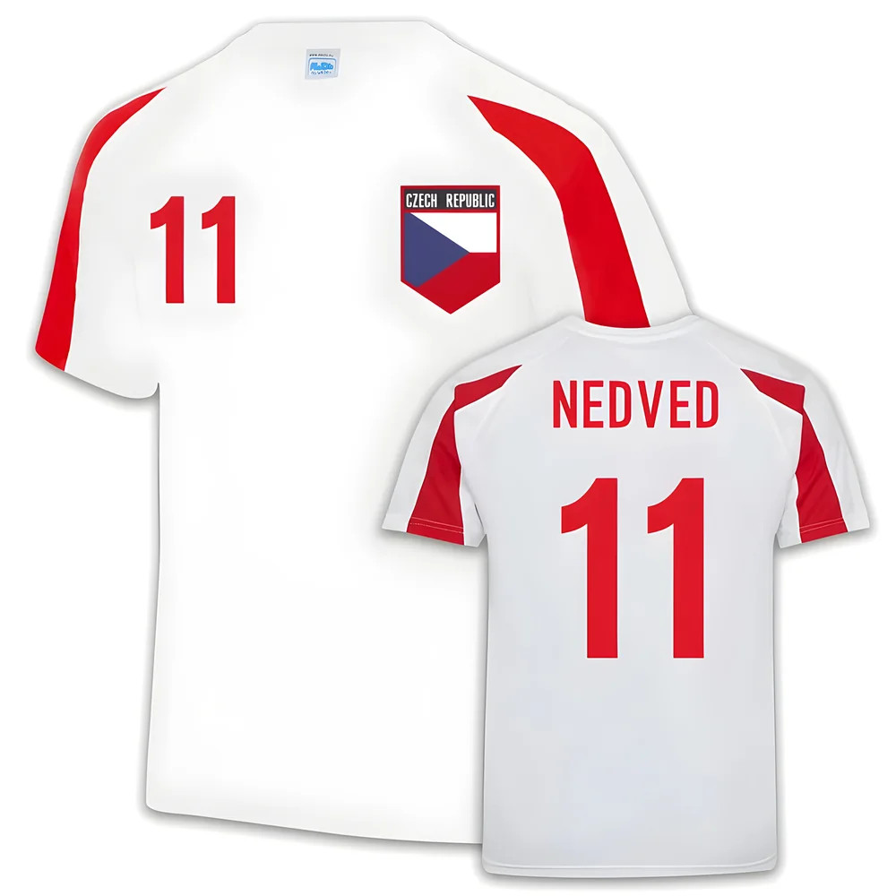 Czech Republic Sports Jersey Training (Pavel Nedved 11) Polyester Uksoccershop Men's White Large