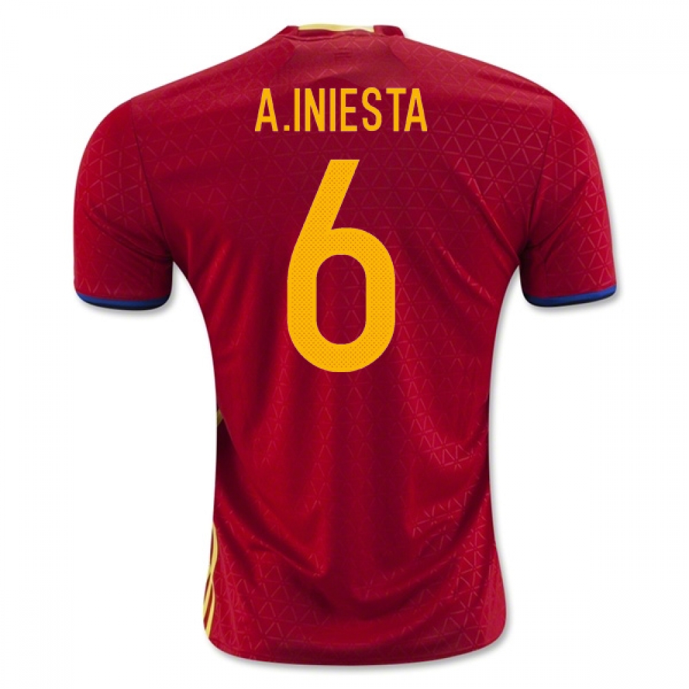 Click to view product details and reviews for 2016 2017 Spain Home Shirt Ainiesta 6.