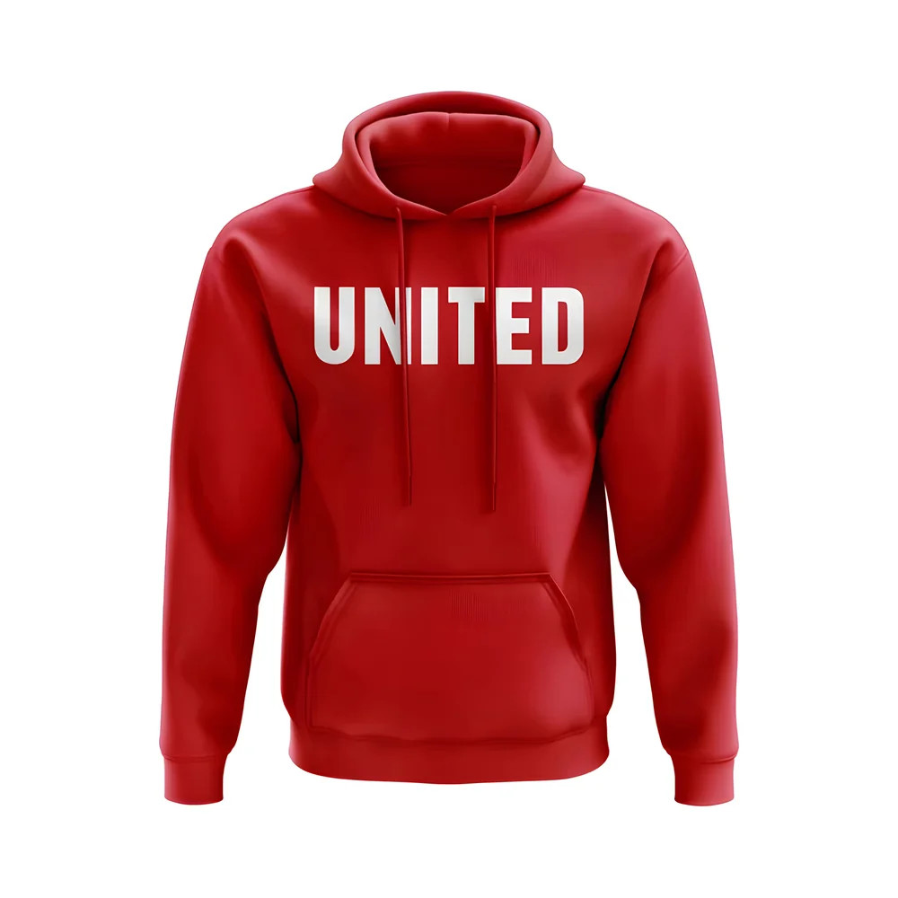 Manchester United Hoody (Red) Polyester Uksoccershop Men's Red Small