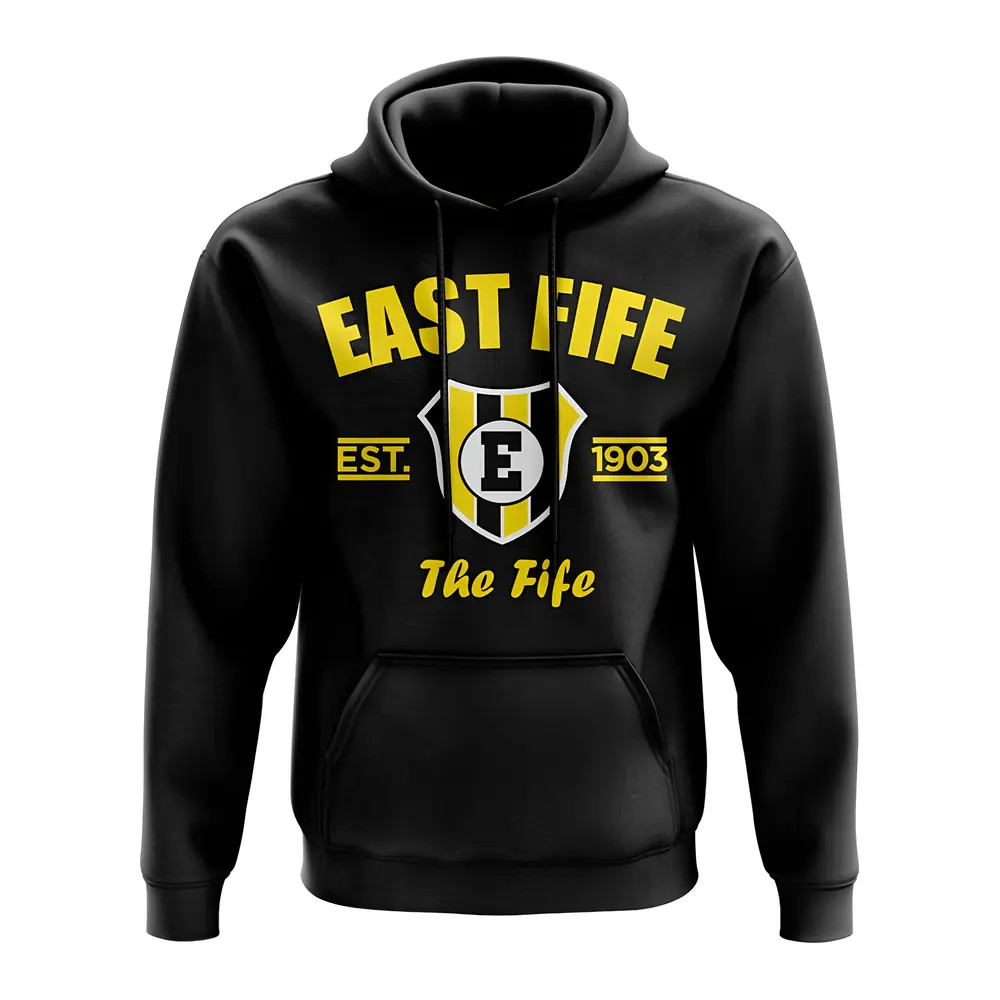 Click to view product details and reviews for East Fife Established Hoody Black. Click to view product details and reviews for East Fife Established Hoody Black.