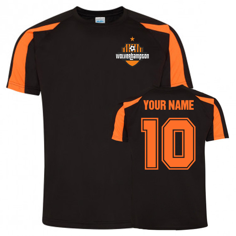 Click to view product details and reviews for Your Name Wolves Sports Training Jersey Black.