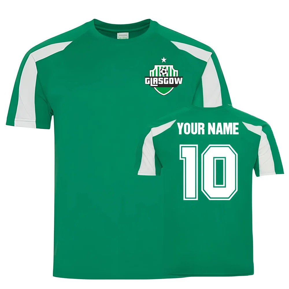 Your Name Celtic Sports Training Jersey (Green) Polyester Uksoccershop Men's Green Extra Small