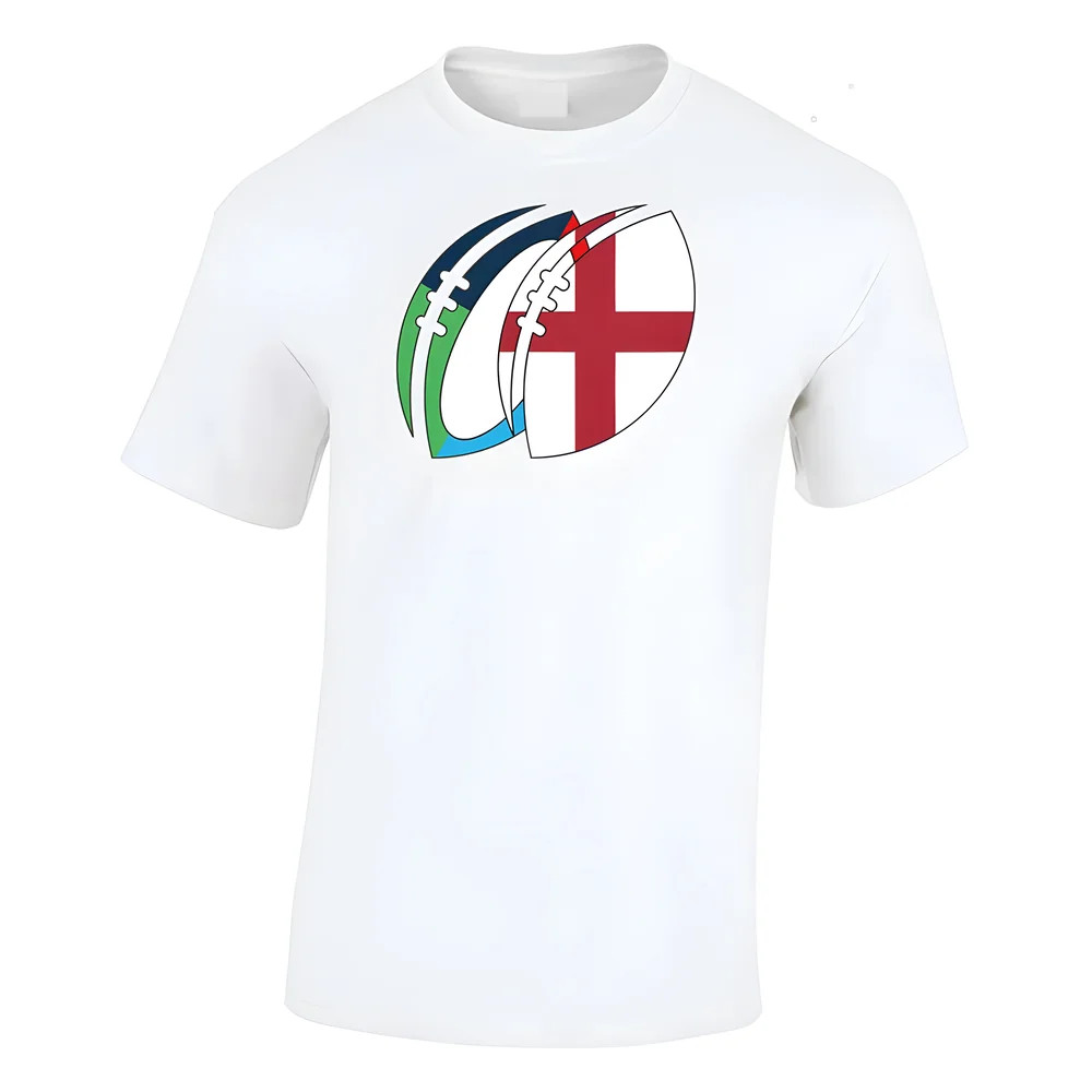 England Rugby Ball T-Shirt Polyester Uksoccershop Men's White Xxl