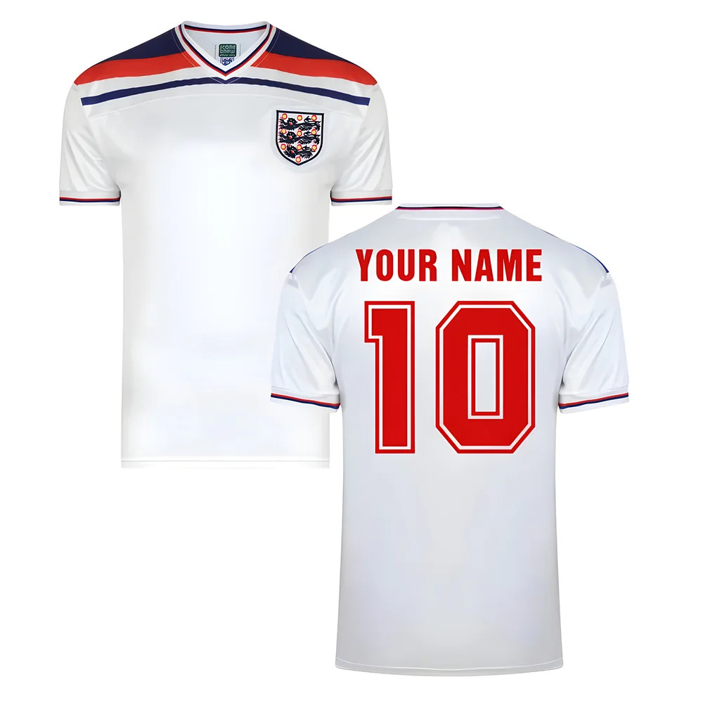 Click to view product details and reviews for Score Draw England World Cup 1982 Home Shirt Your Name.