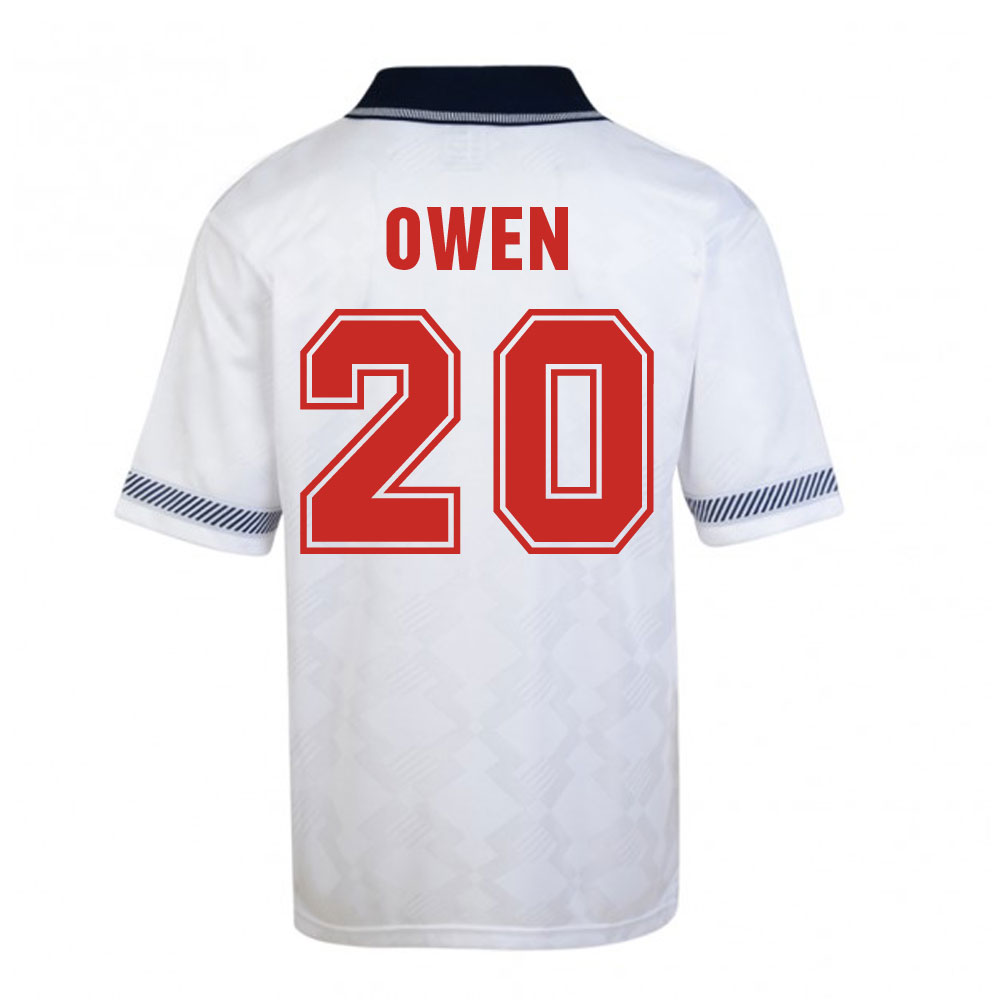 Click to view product details and reviews for Score Draw England World Cup 1990 Home Shirt Owen 20. Click to view product details and reviews for Score Draw England World Cup 1990 Home Shirt Owen 20.