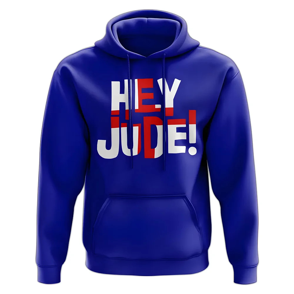 Hey Jude England Jude Bellingham Hoody (Blue) Polyester Uksoccershop Men's Blue Xxl