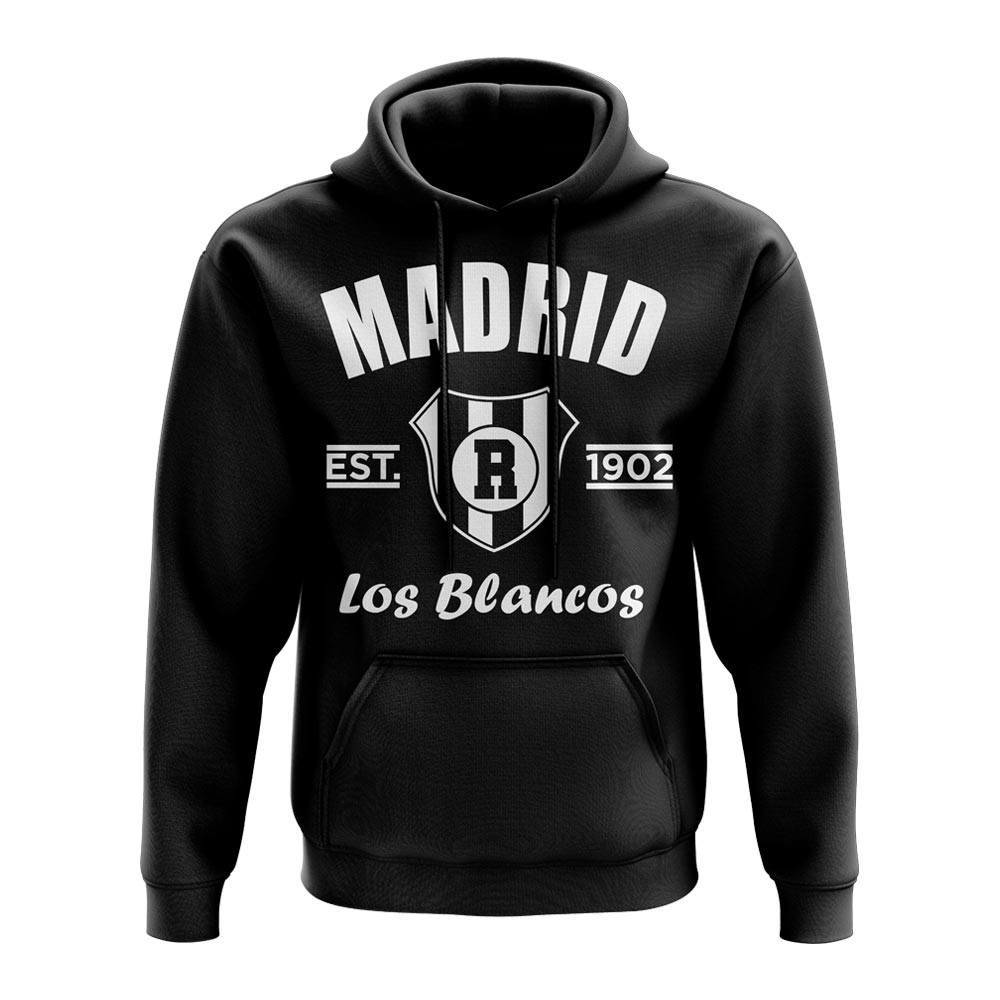 Real Madrid Established Hoody (Black) Polyester Uksoccershop Men's Black Medium