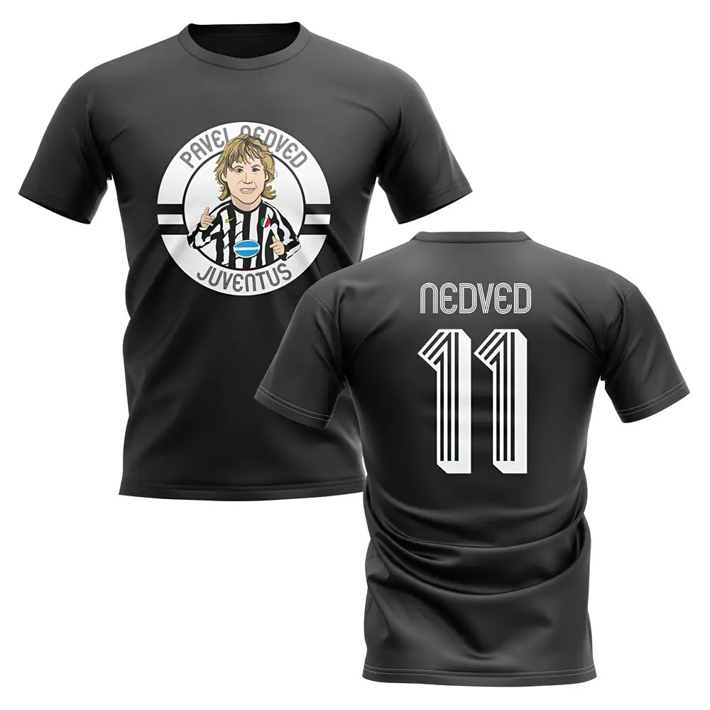 Click to view product details and reviews for Pavel Nedved Juventus Illustration T Shirt Black.