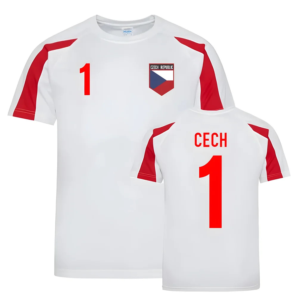 Petr Cech Czech Republic Sports Training Jersey (White-) Polyester Uksoccershop Men's Red Small