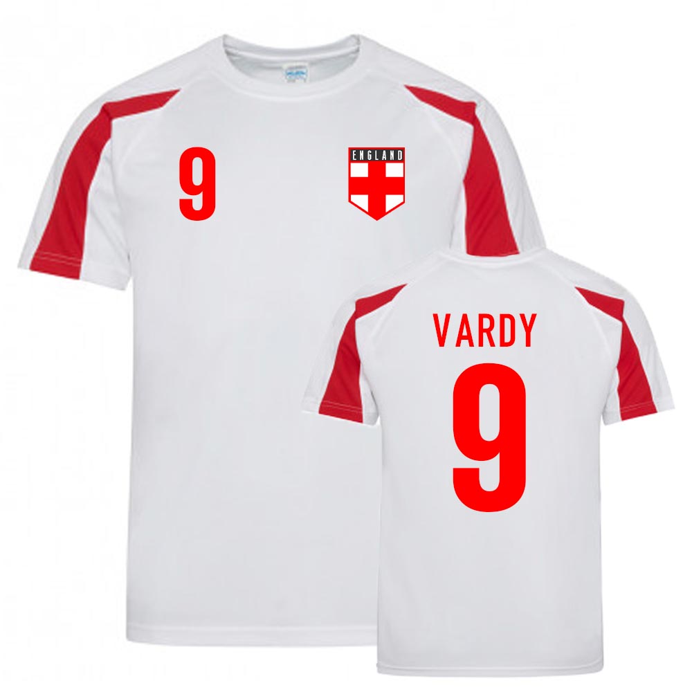 Click to view product details and reviews for Jamie Vardy England Sports Training Jersey White Red.