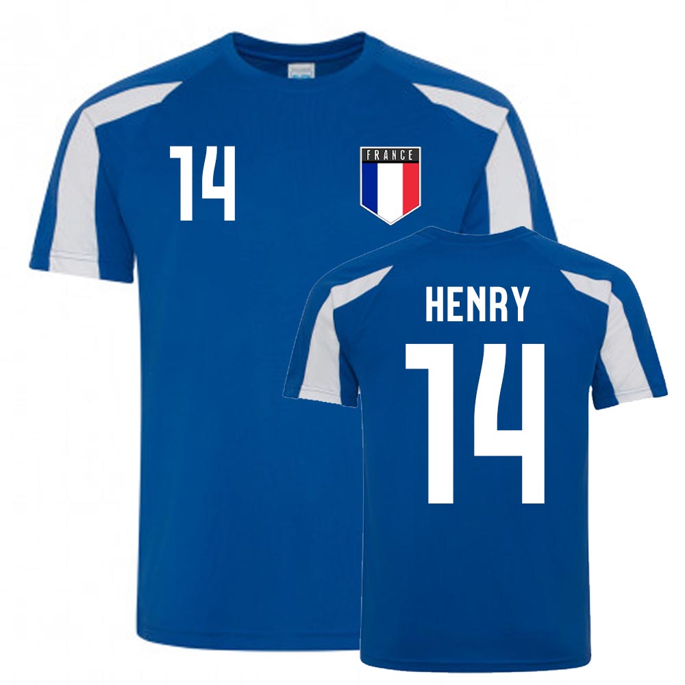 Click to view product details and reviews for Thierry Henry France Sports Training Jersey Blue White.
