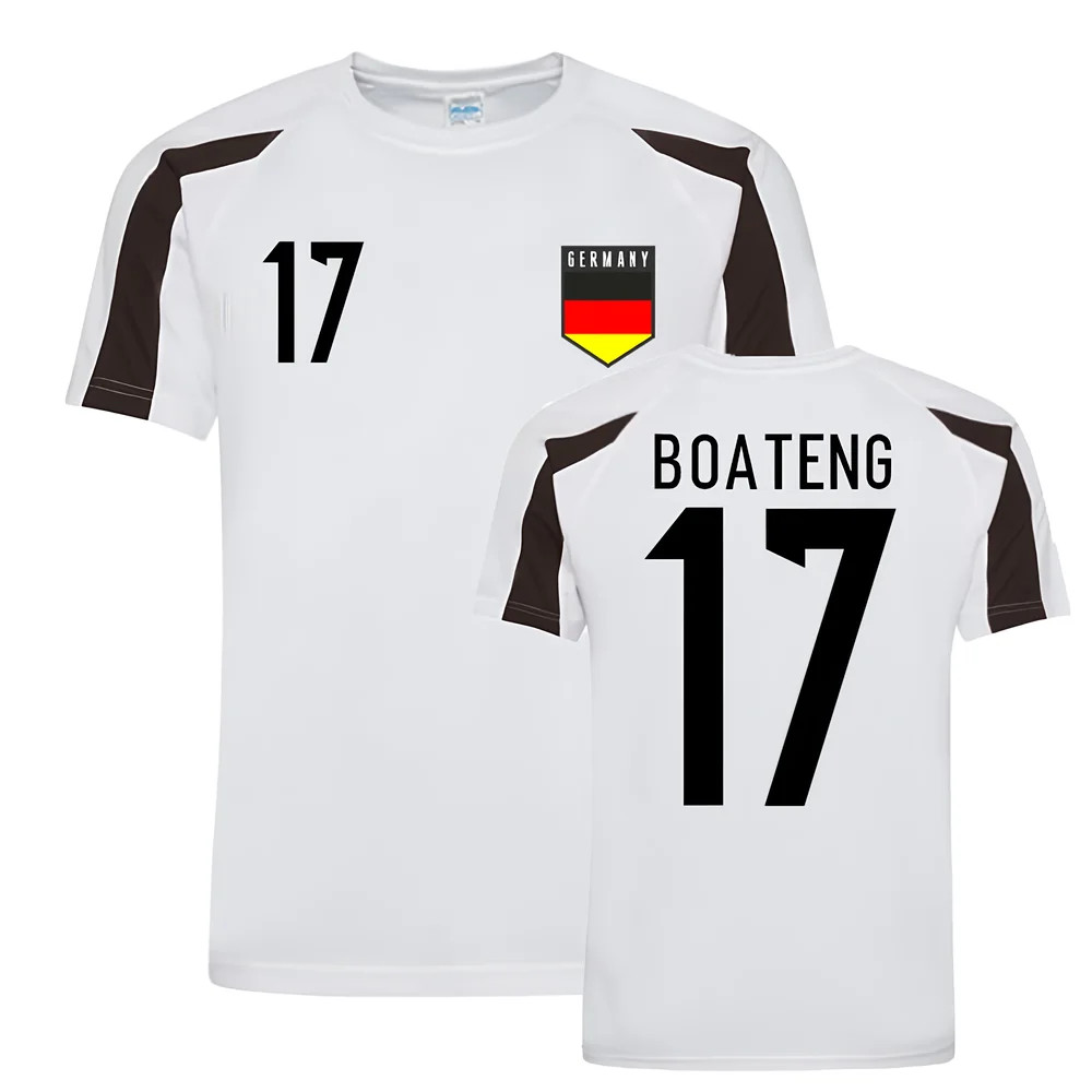 Jerome Boateng Germany Sports Training Jersey (White-) Polyester Uksoccershop Men's Black Extra Small