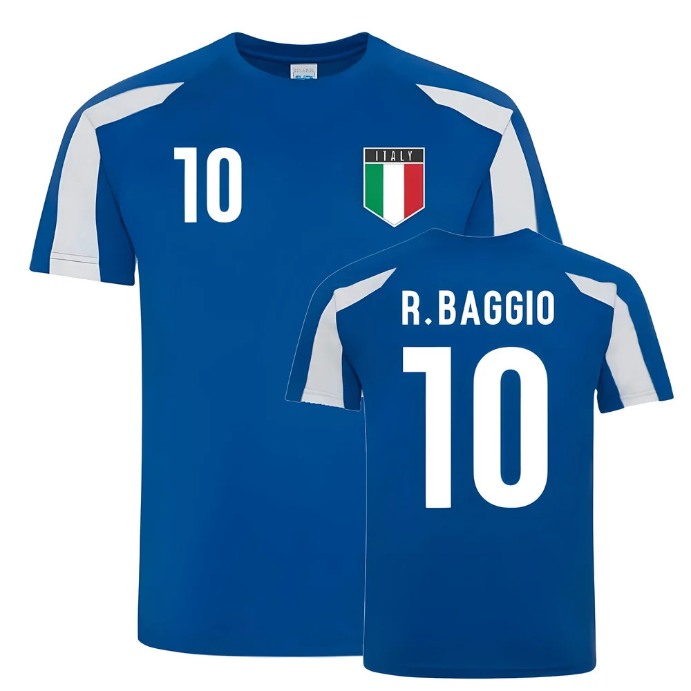 Click to view product details and reviews for Roberto Baggio Italy Sports Training Jersey Blue White.