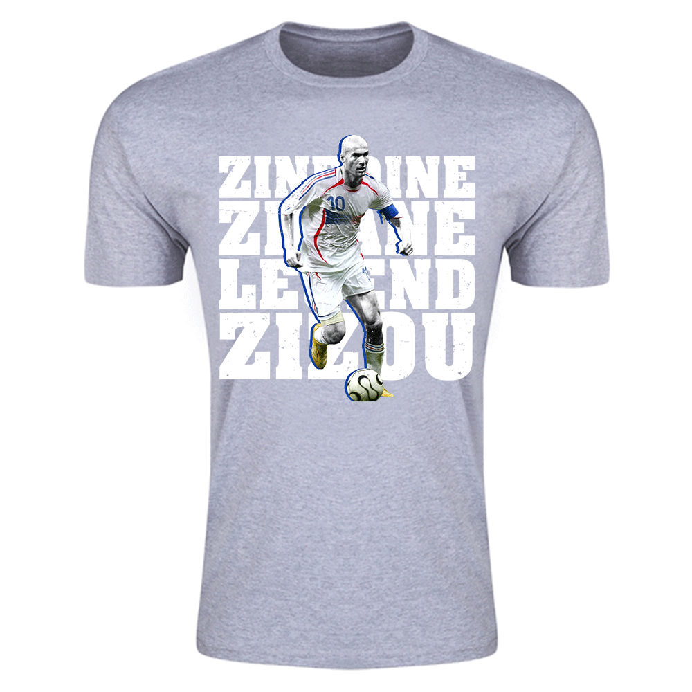 Click to view product details and reviews for Zinedine Zidane France Legend T Shirt Grey Kids.