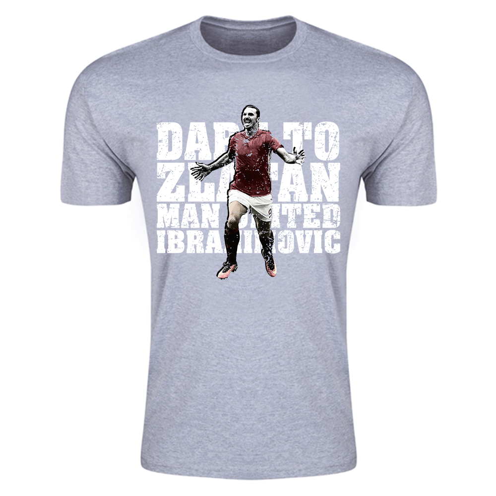 Click to view product details and reviews for Zlatan Ibrahimovic Dare To Zlatan Man Utd T Shirt Grey Kids.