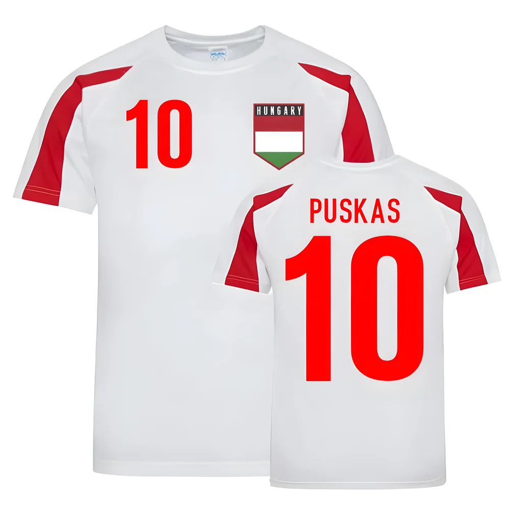 Ferenc Puskas Hungary Sports Training Jersey (White-) Polyester Uksoccershop Men's Red Xxl