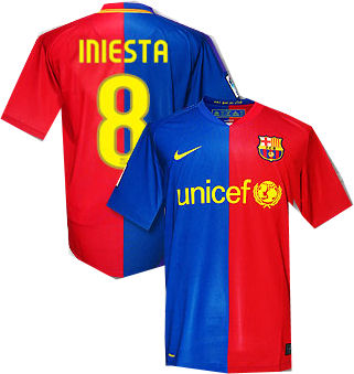 08-09 Barcelona home (Iniesta 8) [286784] - Uksoccershop