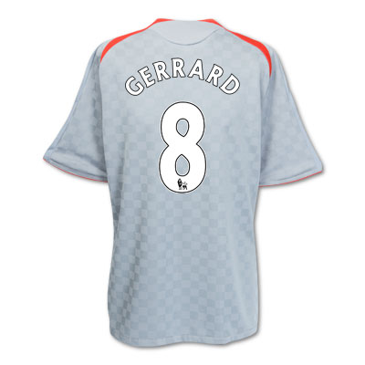 Steven Gerrard Liverpool away shirt