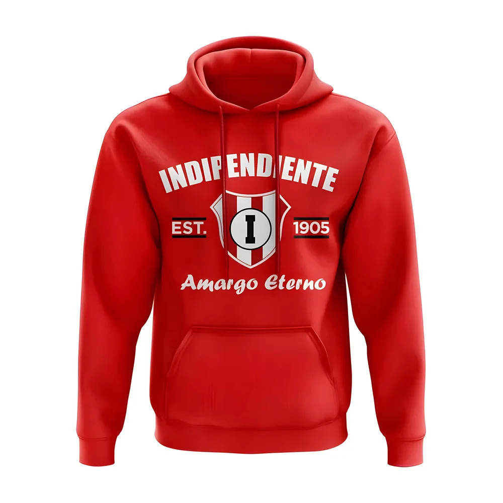 Independiente Established Hoody (Red) Polyester Uksoccershop Men's Red Medium