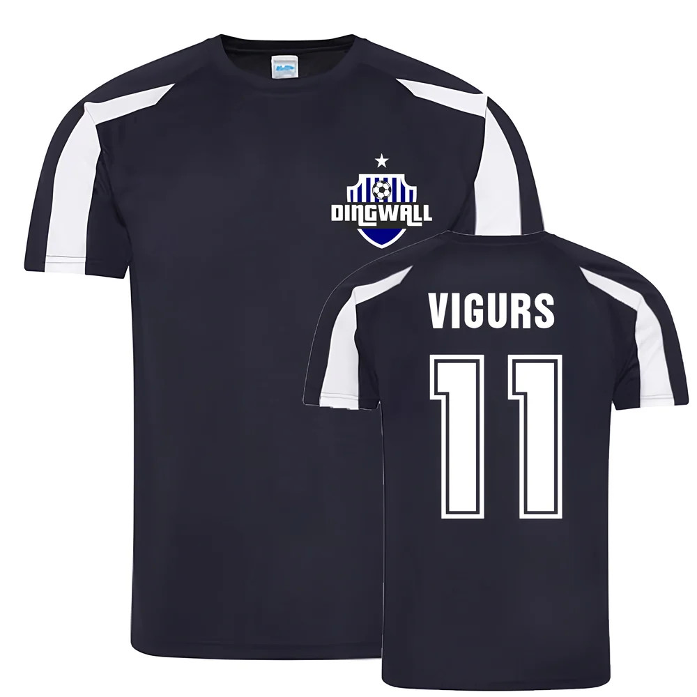Iain Vigurs Ross County Sports Training Jersey (Navy) Polyester Uksoccershop Men's Navy Medium