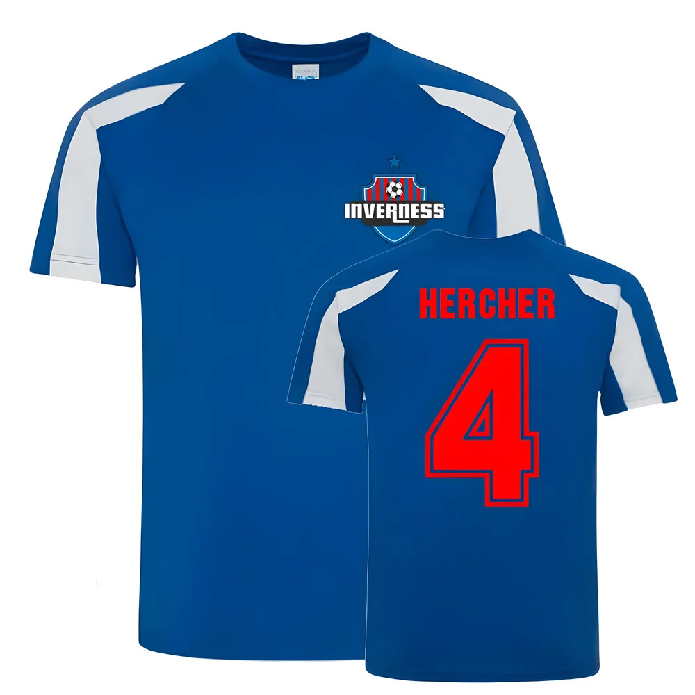 Alan Hercher Inverness Caledonian Thistle Sports Training Jersey (Blue) Polyester Uksoccershop Men's Blue Extra Large