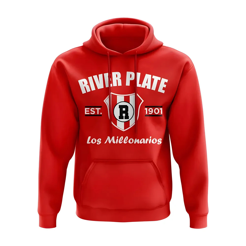 Click to view product details and reviews for River Plate Established Hoody Red.