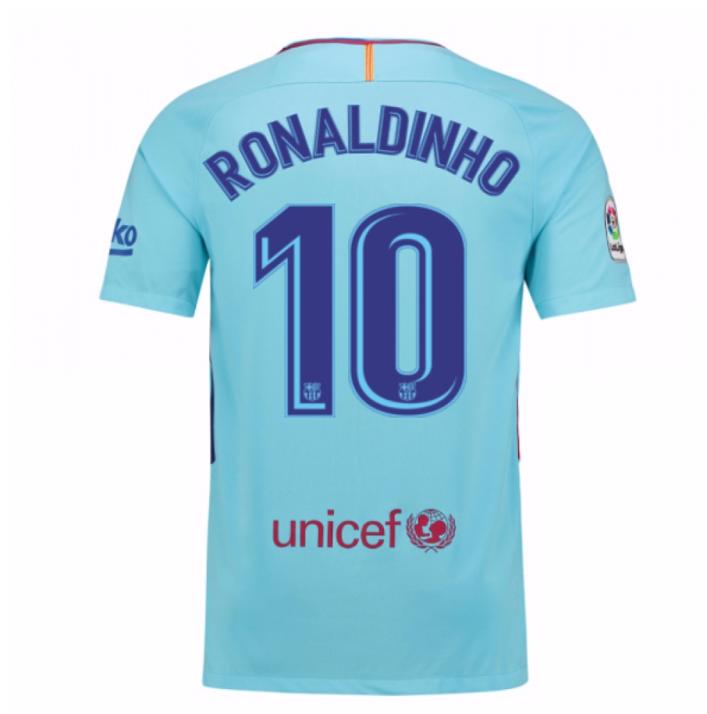 Click to view product details and reviews for 2017 2018 Barcelona Away Shirt Ronaldinho 10 Kids. Click to view product details and reviews for 2017 2018 Barcelona Away Shirt Ronaldinho 10 Kids.