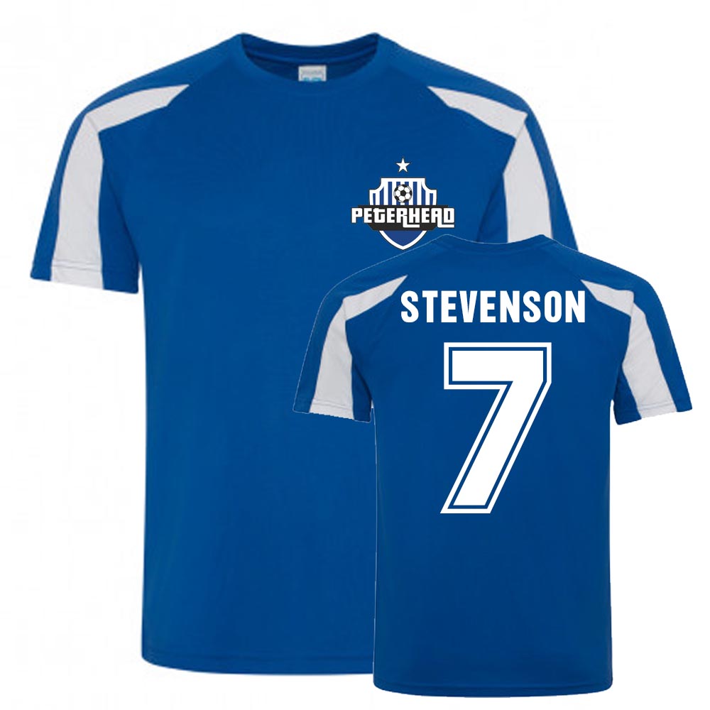 Click to view product details and reviews for Jamie Stevenson Peterhead Sports Training Jersey Blue.