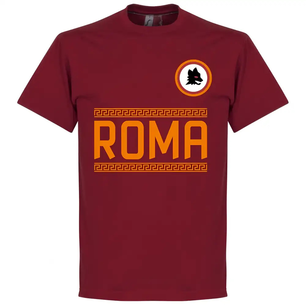 As Roma Team T-Shirt - Polyester Made By: Soccer Tees Men's Red Medium