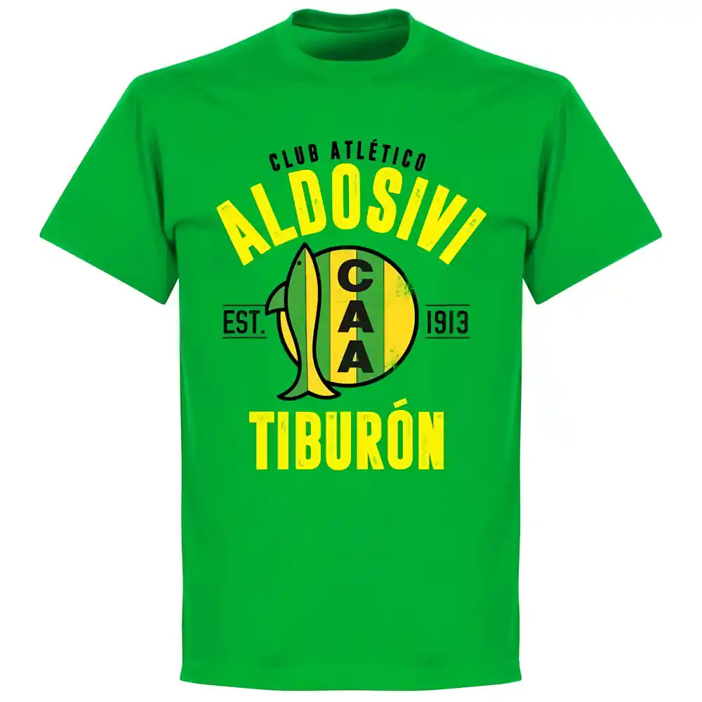 Aldosivi Established T-Shirt - Polyester Made By: Soccer Tees Men's Green 4XL