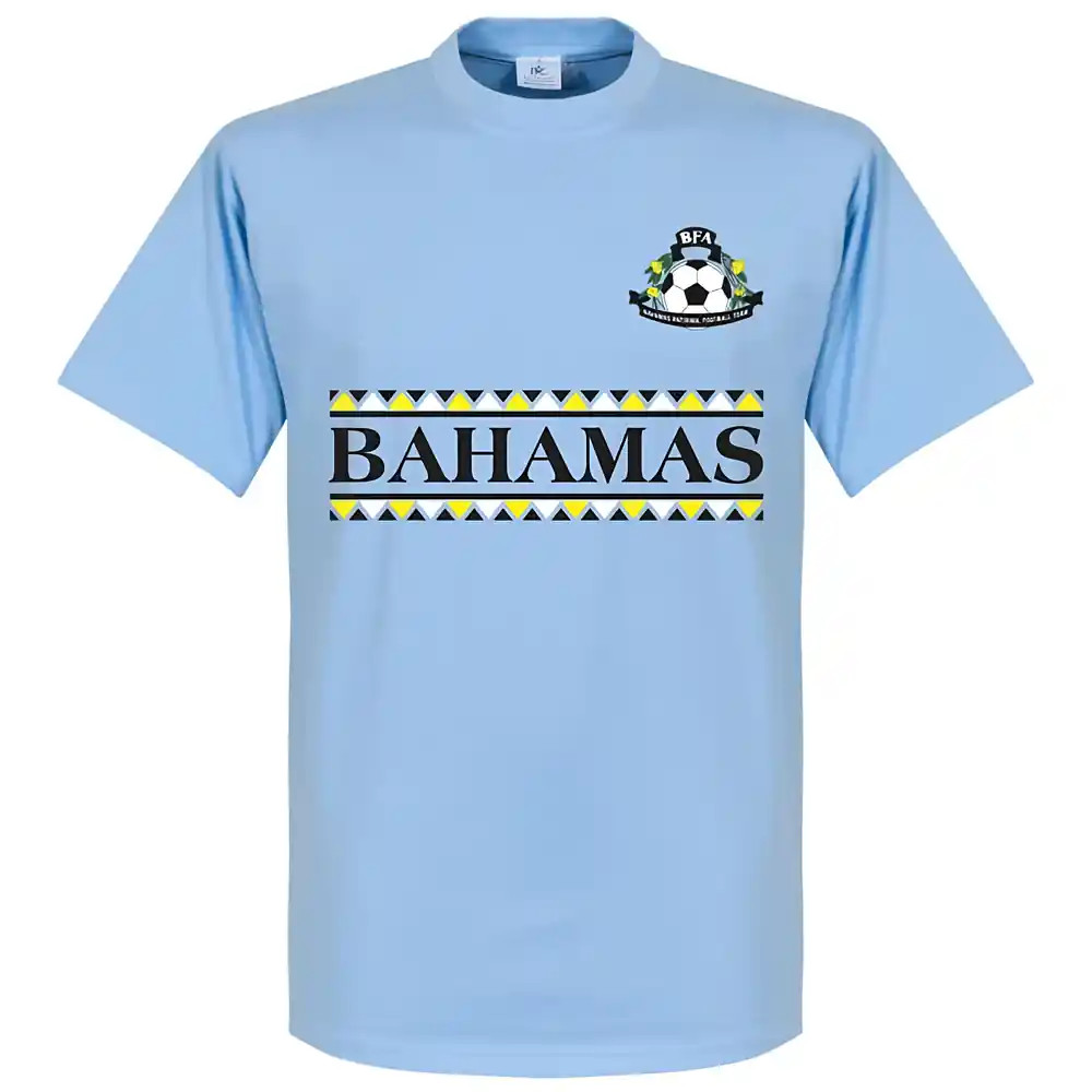Bahamas Team T-Shirt - Polyester Made By: Soccer Tees Men's Sky Extra Large