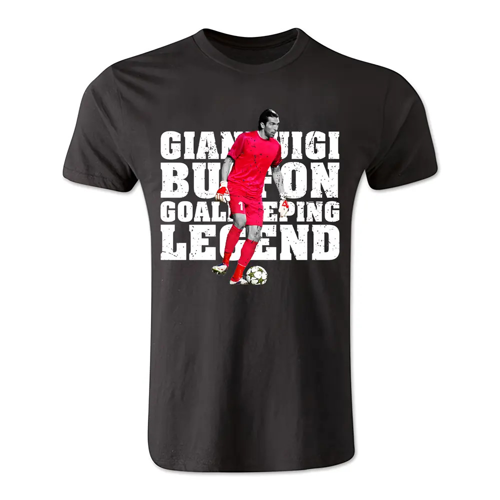 Gianluigi Buffon Goalkeeping Legend T-Shirt (Black) Polyester Manchester United Made By: Gildan Men's Black Medium
