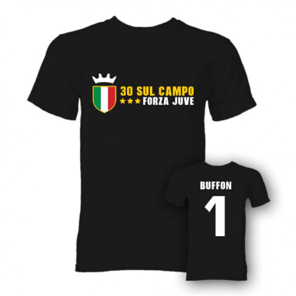 Click to view product details and reviews for Juventus Gigi Buffon 30 Sul Campo T Shirt Black.