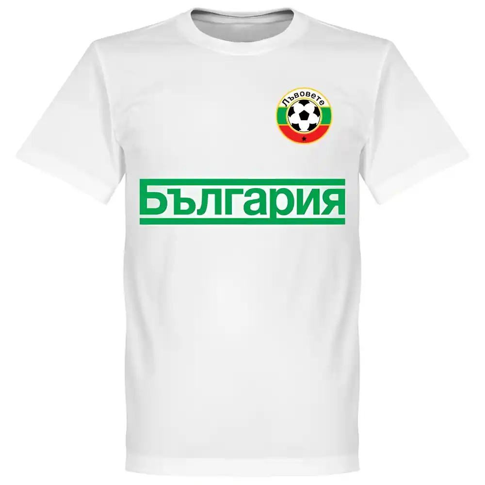 Bulgaria Football Team T-Shirt - Polyester Made By: Soccer Tees Men's White Extra Large