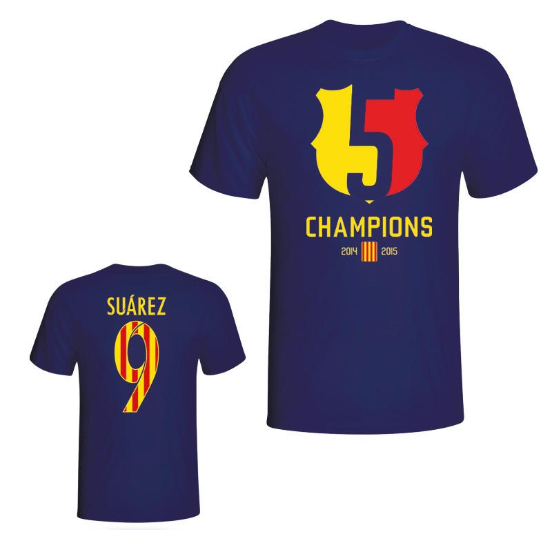 Click to view product details and reviews for Barcelona 2015 Luis Suarez Champions Tee Navy.