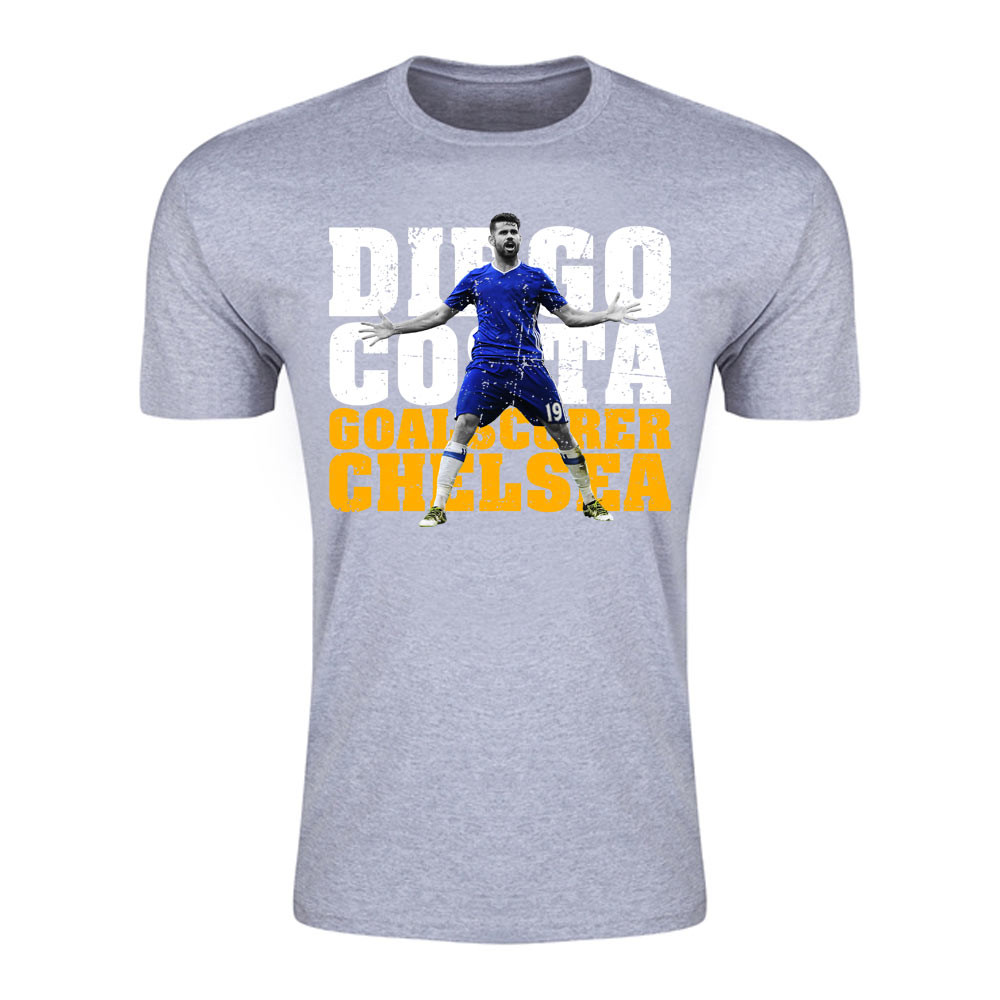 Click to view product details and reviews for Diego Costa Chelsea Goalscorer T Shirt Grey Kids.