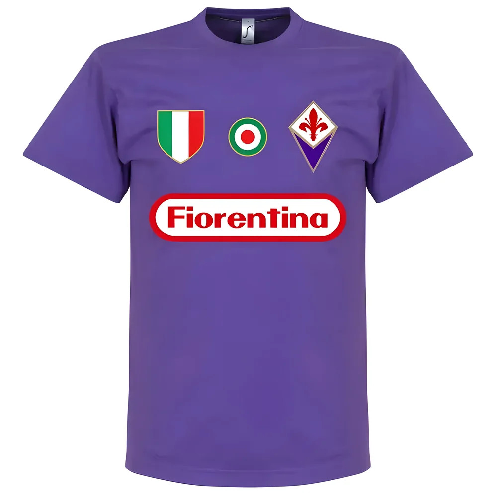 Fiorentina Team T-Shirt - Polyester Made By: Soccer Tees Men's Purple Xxl