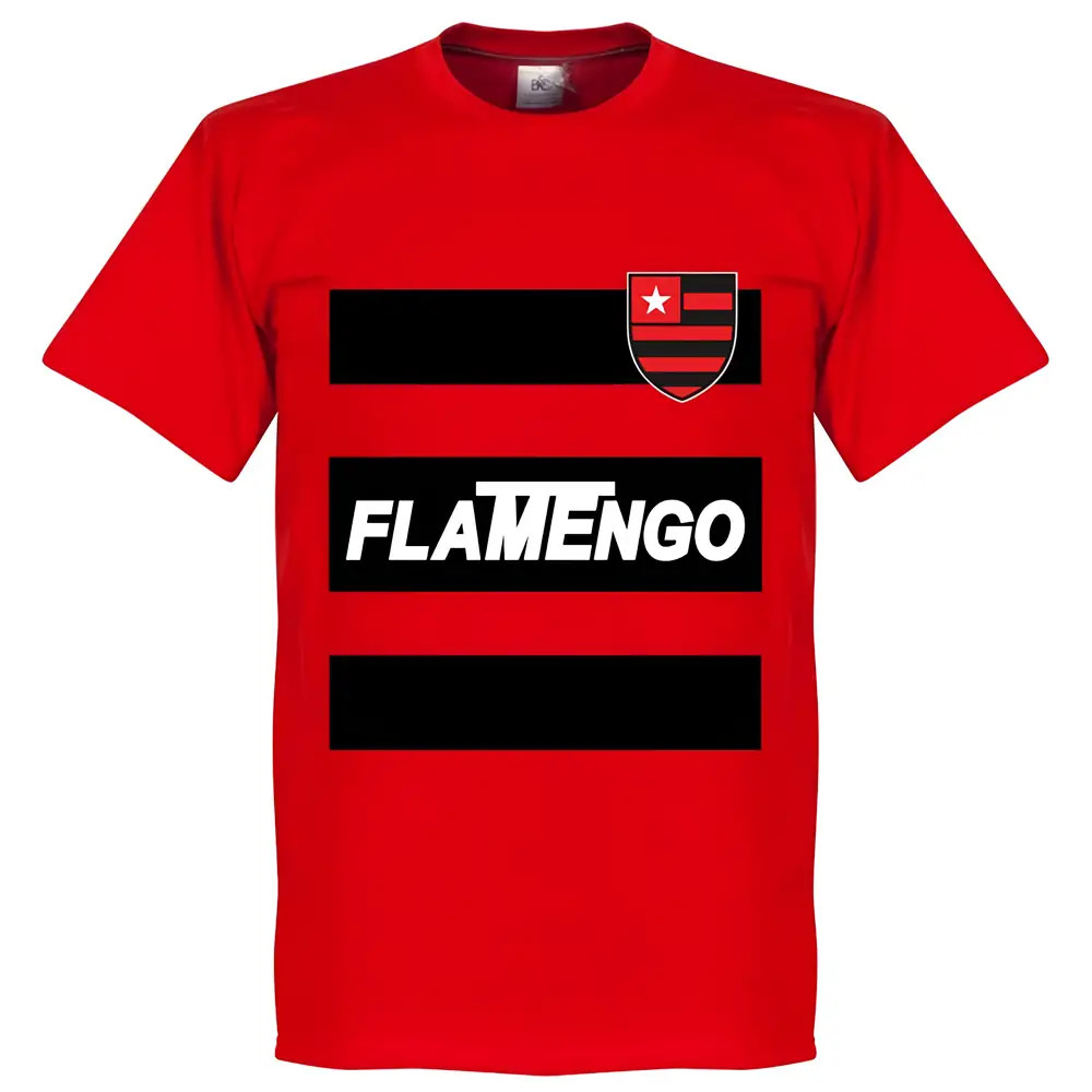 Flago Team T-Shirt - Polyester Made By: Soccer Tees Men's Red Medium