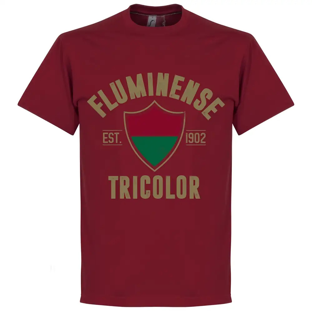 Fluminense Established T-Shirt - Chilli Polyester Made By: Soccer Tees Men's Red Extra Large