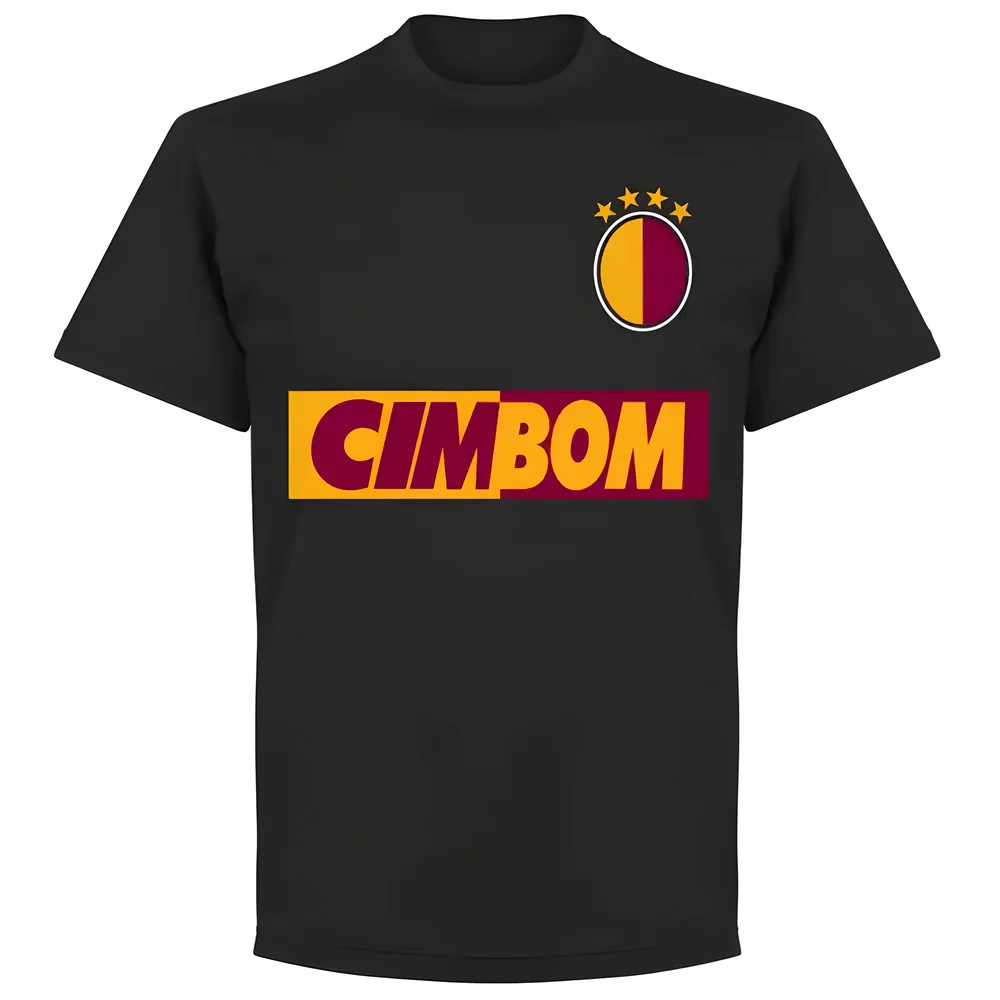 Galatasaray Team T-Shirt - Polyester Made By: Soccer Tees Men's Black 5XL
