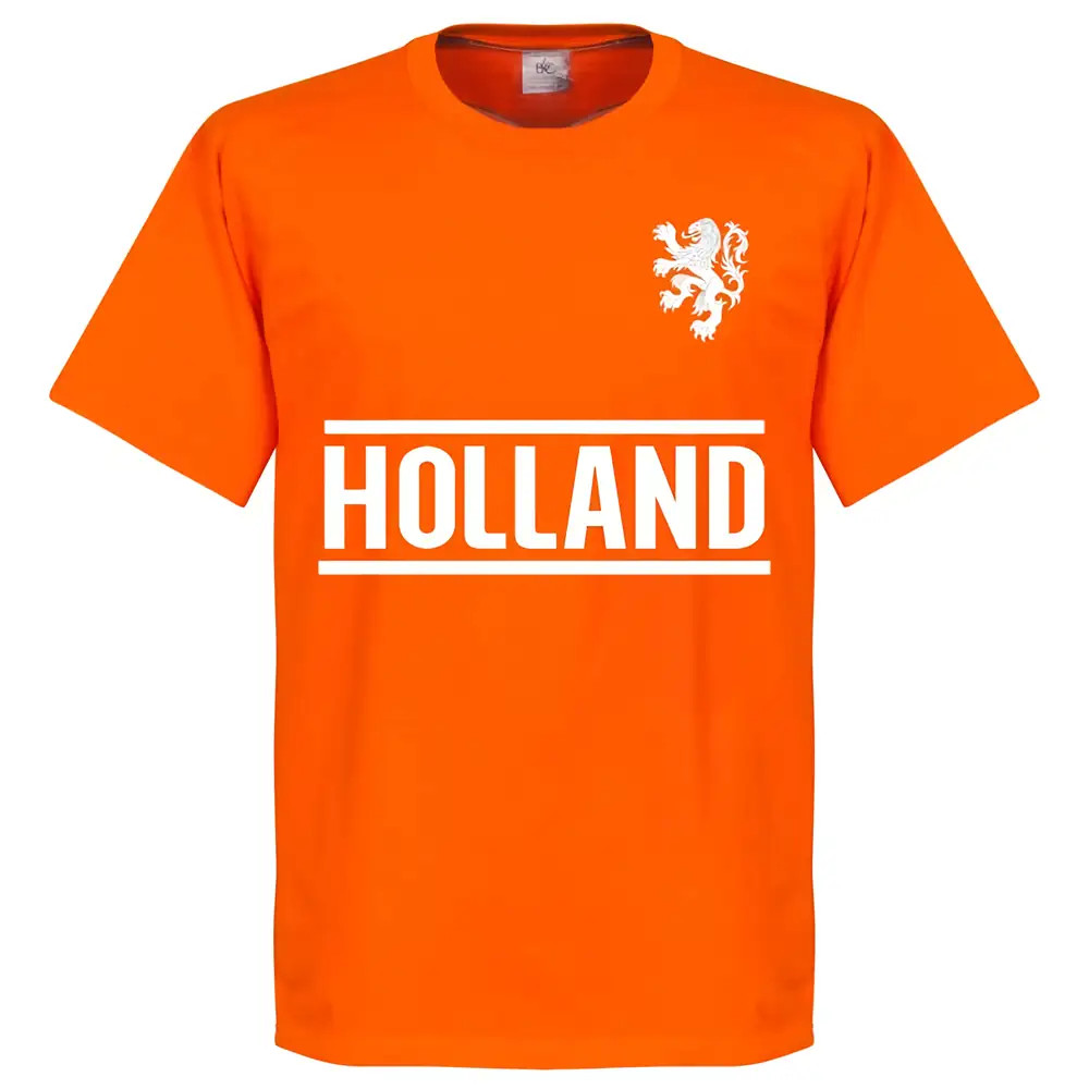Holland Team T-Shirt - Polyester Made By: Soccer Tees Men's Orange Xxl