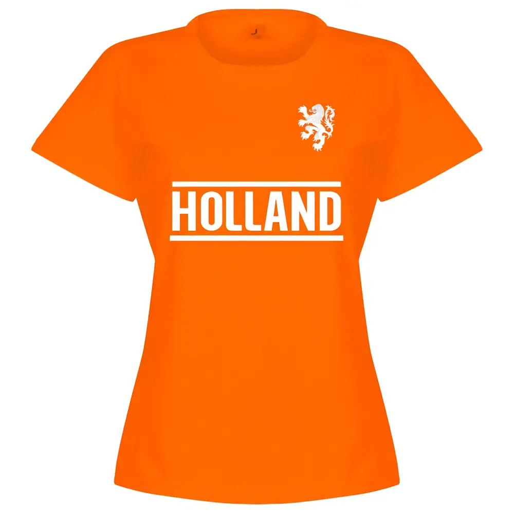 Holland Team Wo T-Shirt - Polyester Made By: Soccer Tees Men's Orange Xxl