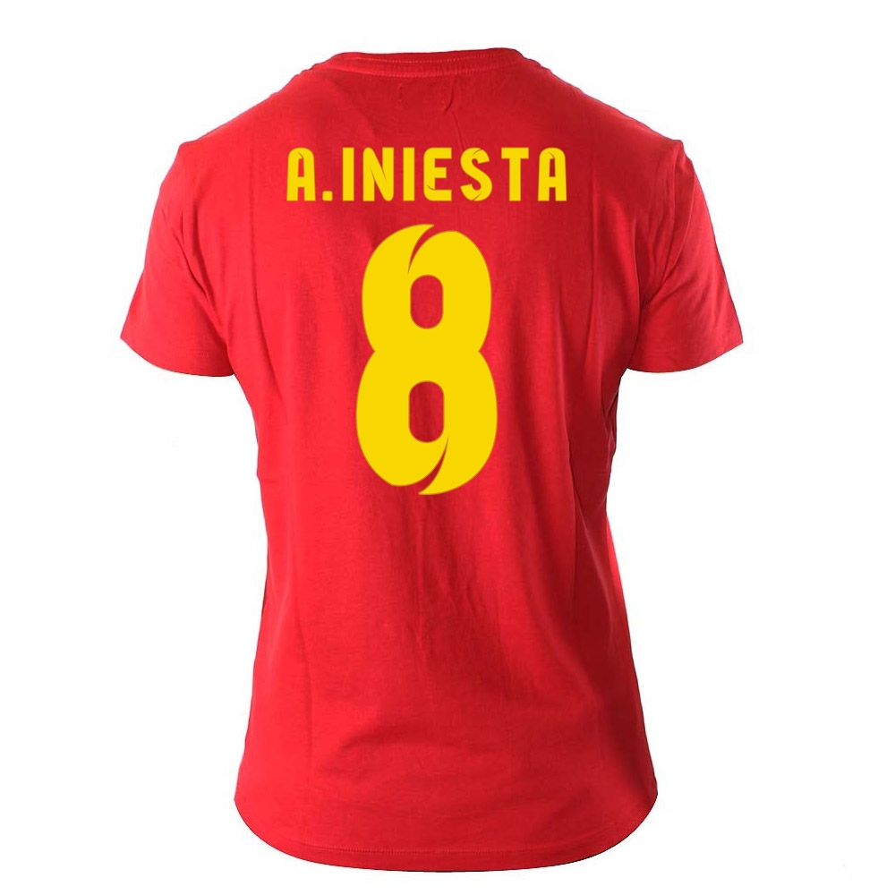 Click to view product details and reviews for Andres Iniesta Visca El Barca Hero T Shirt Red.