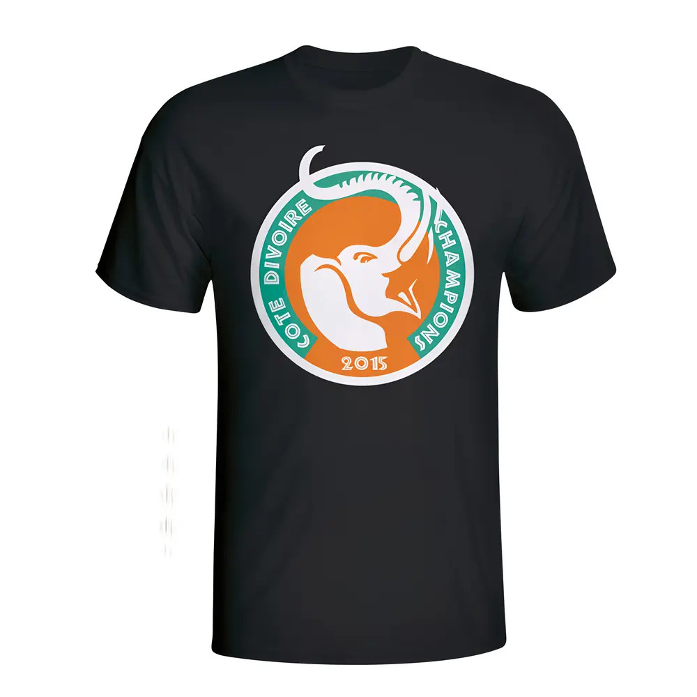 Click to view product details and reviews for Ivory Coast 2015 African Nation Winners Tee Black.