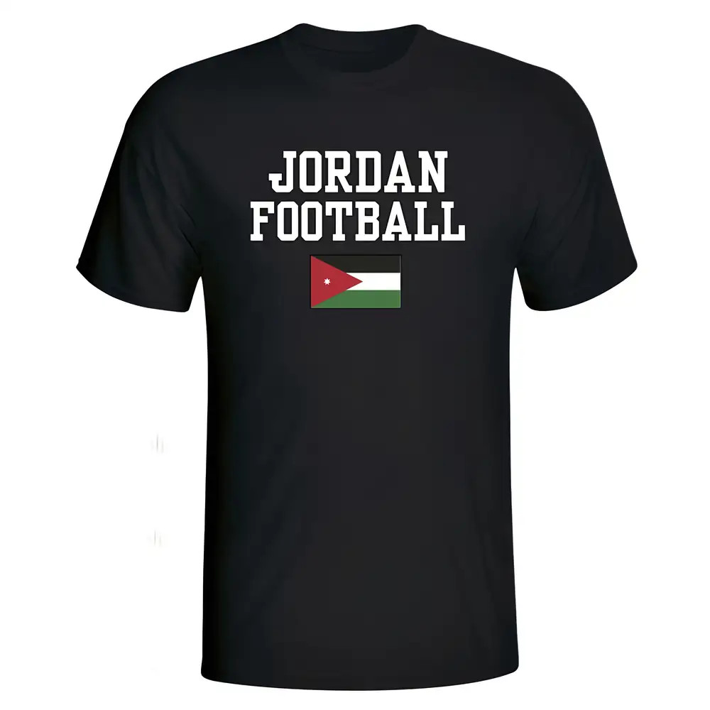 Jordan Football T-Shirt - Polyester Made By: Soccer Tees Men's Black Xxl