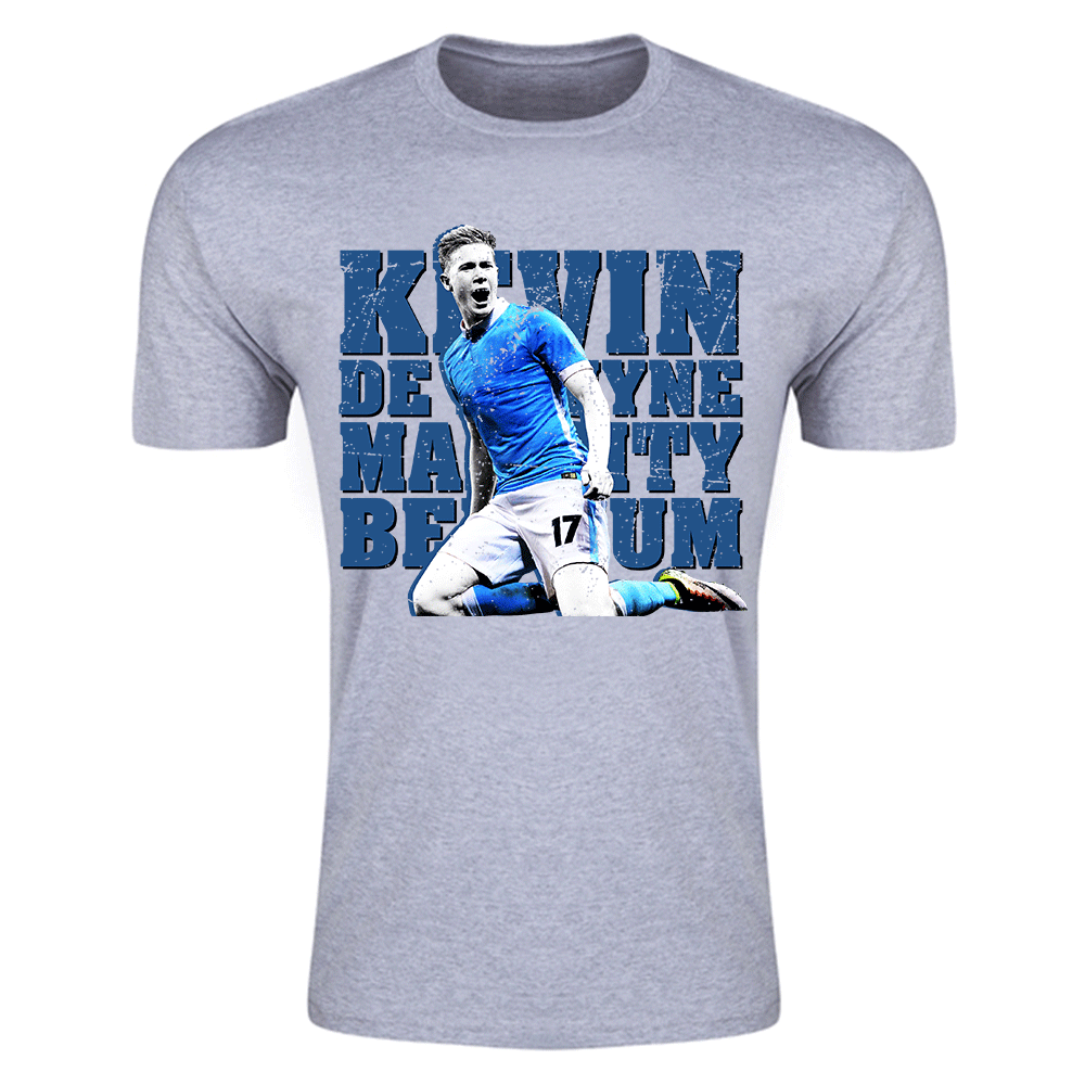 Click to view product details and reviews for Kevin De Bruyne Man City T Shirt Grey.